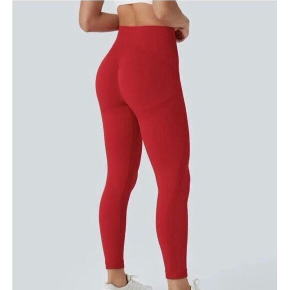 New Halara Women's XS 7/8 Seamless Flow High Waisted Butt Lifting Leggings Salsa - Picture 1 of 12
